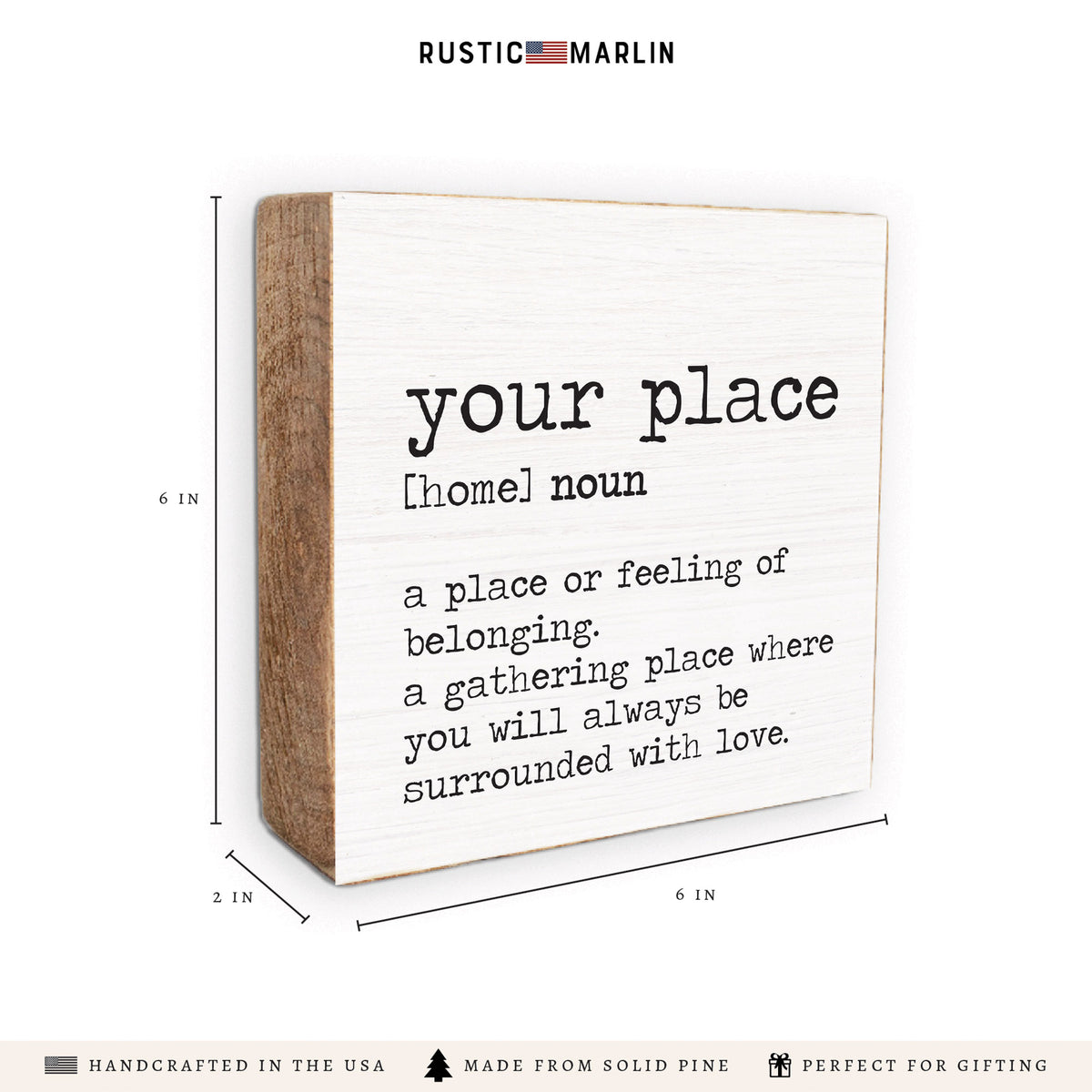 Home Definition Personalized Block Sign