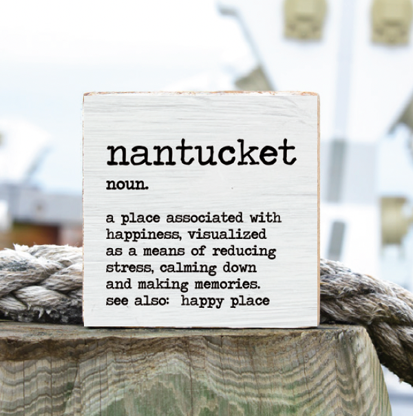 Happy Place Definition Personalized Block Sign