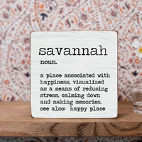 Happy Place Definition Personalized Block Sign