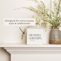Grandma & Grandpa Est. Personalized Block
