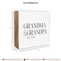 Grandma & Grandpa Est. Personalized Block