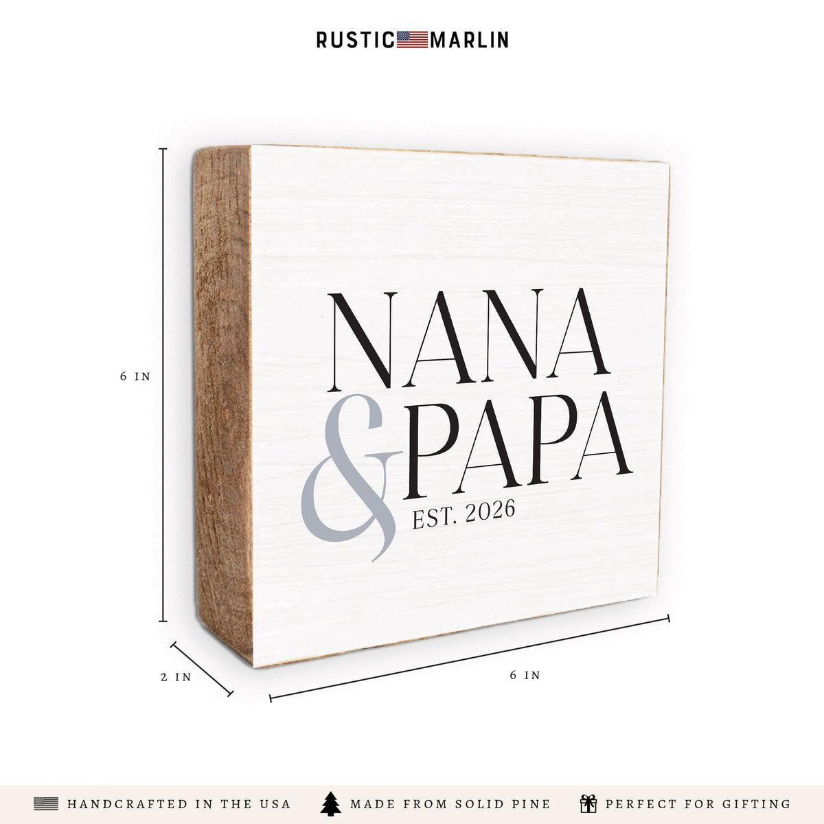 Nana & Papa Est. Block