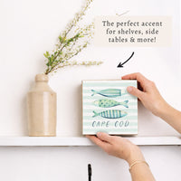 Coastal Fish Trio Personalized Block Sign