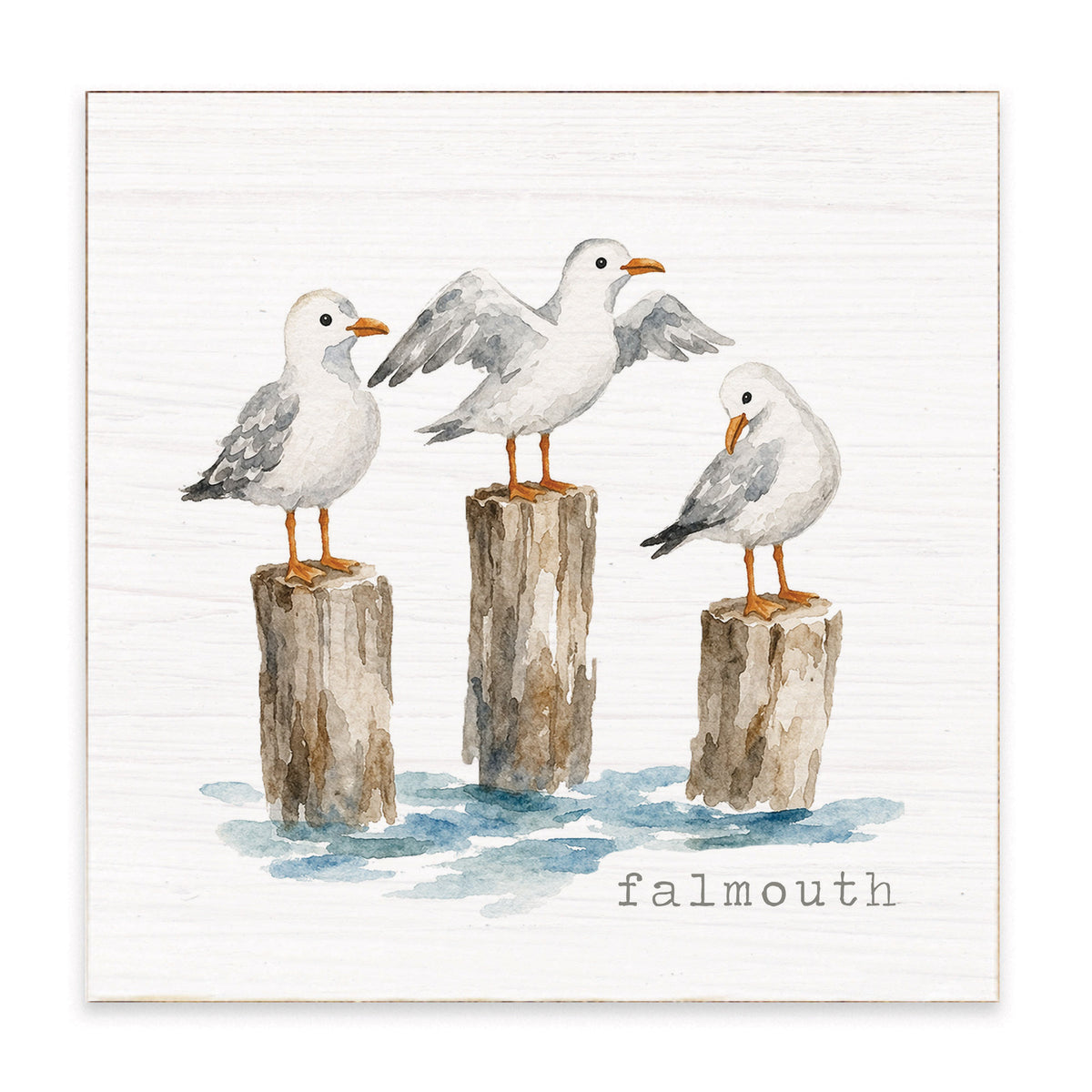 Gull Trio Personalized Block Sign