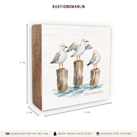 Gull Trio Personalized Block Sign