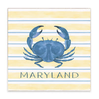 Blue Crab Stripe Personalized Block Sign