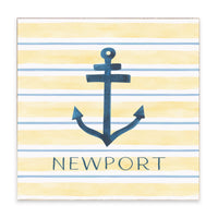 Anchor Stripe Personalized Block Sign
