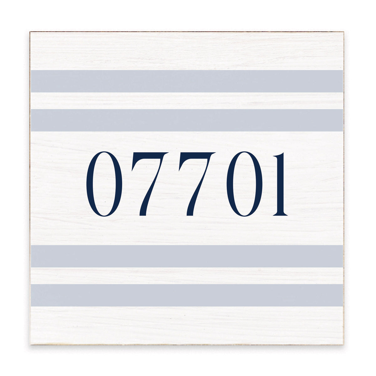 Blue Stripes Personalized Block Sign