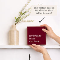 Love You To Personalized Block Sign