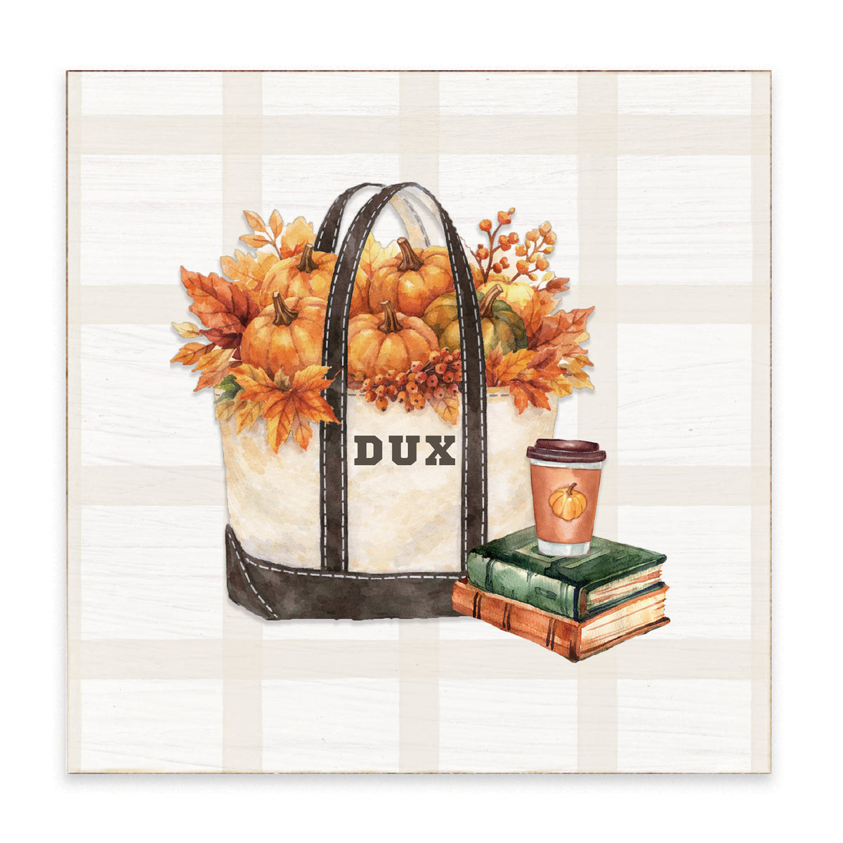 Fall Boat Tote Personalized Block Sign