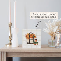 Fall Boat Tote Personalized Block Sign