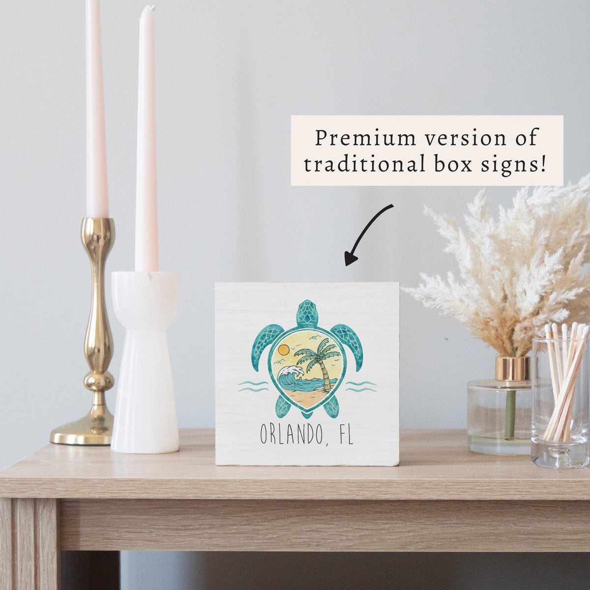 Sea Turtle Personalized Block Sign