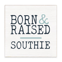 Born & Raised Personalized Block Sign