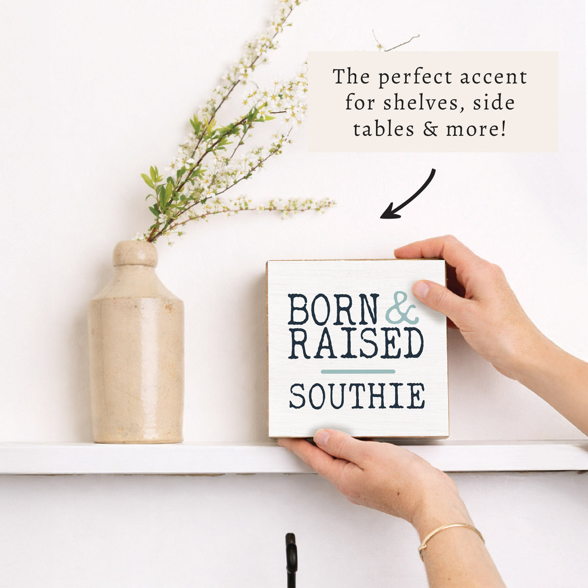 Born & Raised Personalized Block Sign