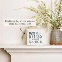 Born & Raised Personalized Block Sign