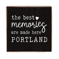 Best Memories Made Here Black Personalized Block Sign
