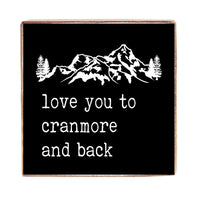 Love You To And Back Mountain Personalized Wood Block