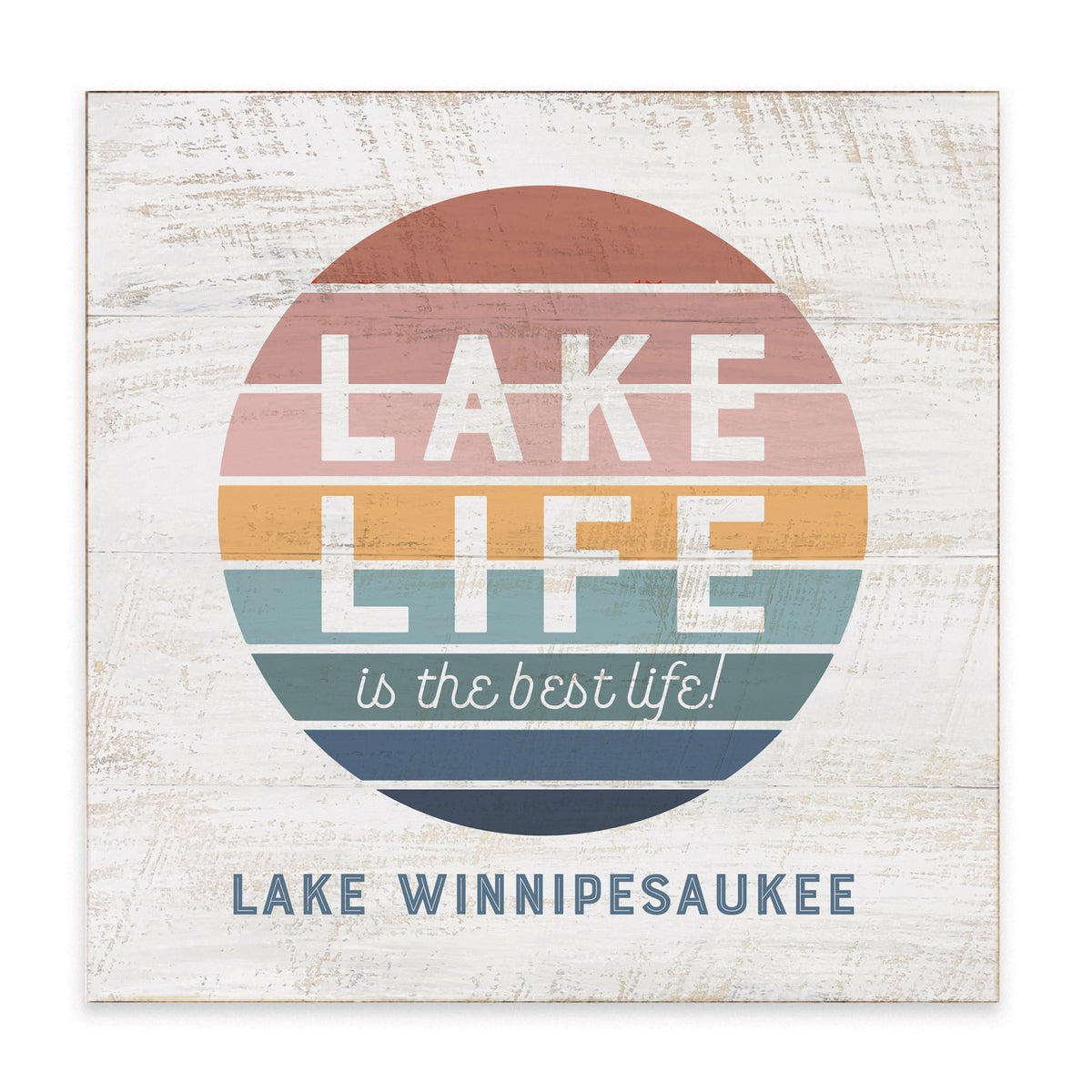 Lake Life Personalized Block Sign