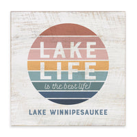 Lake Life Personalized Block Sign