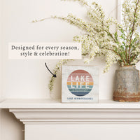 Lake Life Personalized Block Sign