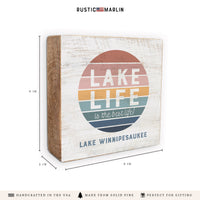 Lake Life Personalized Block Sign