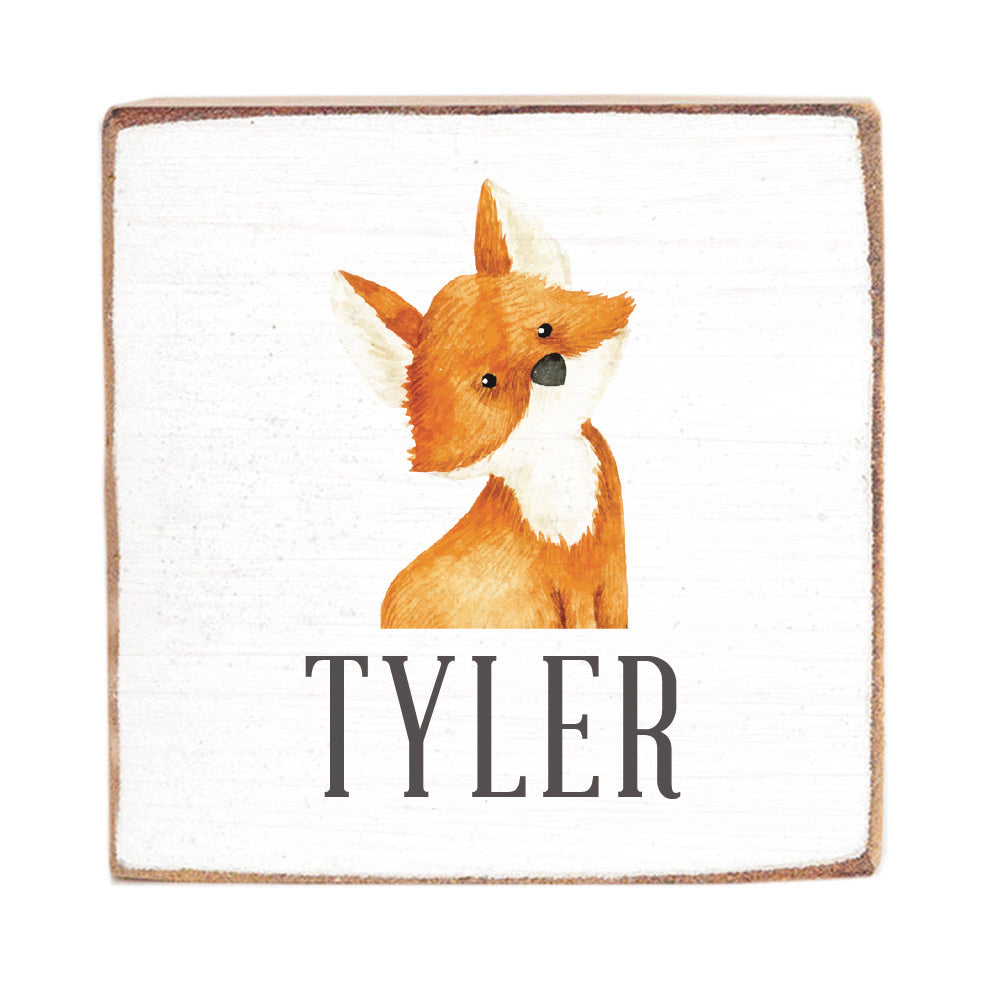 Fox Personalized Block Sign