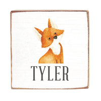 Fox Personalized Block Sign
