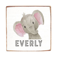 Elephant Personalized Block Sign