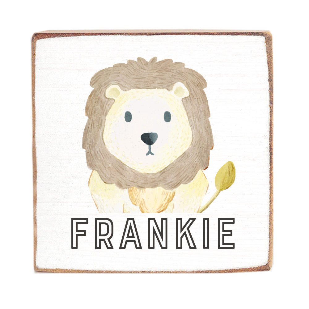 Lion Personalized Block Sign