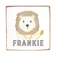 Lion Personalized Block Sign