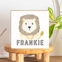 Lion Personalized Block Sign