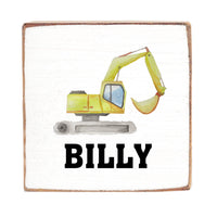 Digger Personalized Block Sign