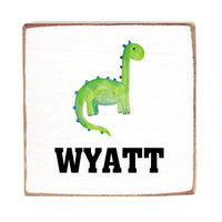 Dino Personalized Wood Block