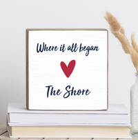 Where It All Began Heart Personalized Block Sign