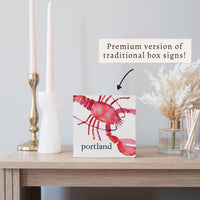 Watercolor Lobster Personalized Block Sign