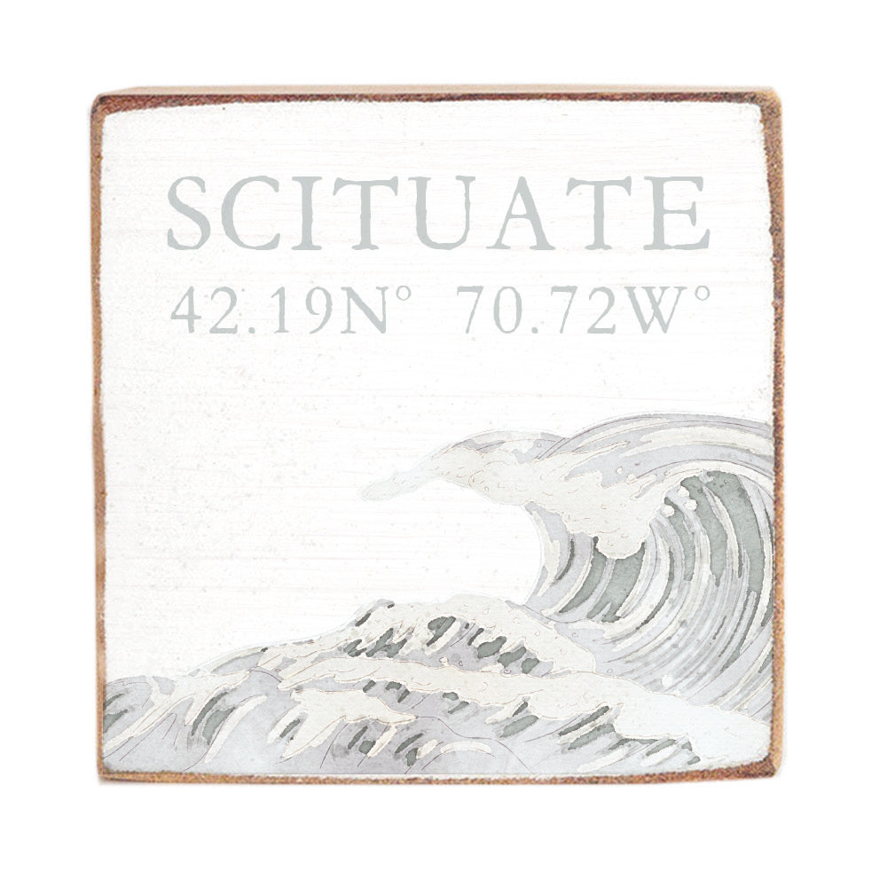 Coastal Wave Personalized Block Sign
