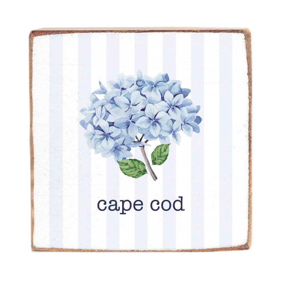 Endless Summer Hydrangea Personalized Wood Block