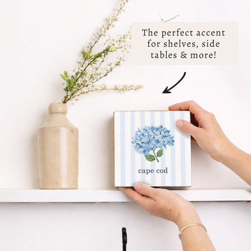 Blooming Hydrangea Personalized Block Sign