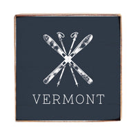 Skis Personalized Block Sign