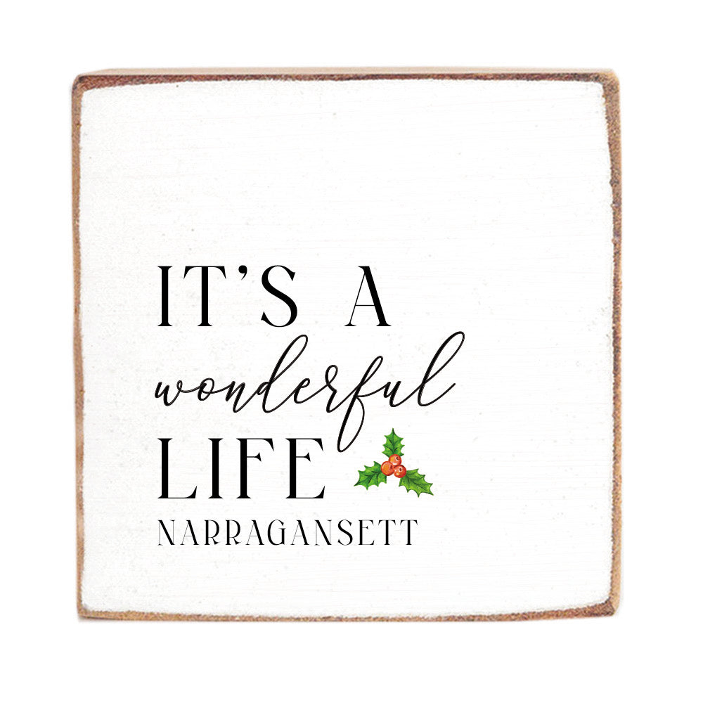 It's a Wonderful Life Personalized Block Sign