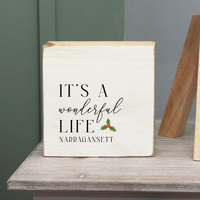 It's a Wonderful Life Personalized Block Sign