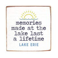 Memories Made At The Lake Personalized Block Sign