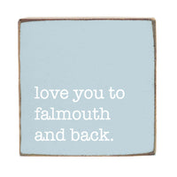 Love You To Light Blue Personalized Block Sign