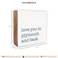 Love You To Personalized Block Sign