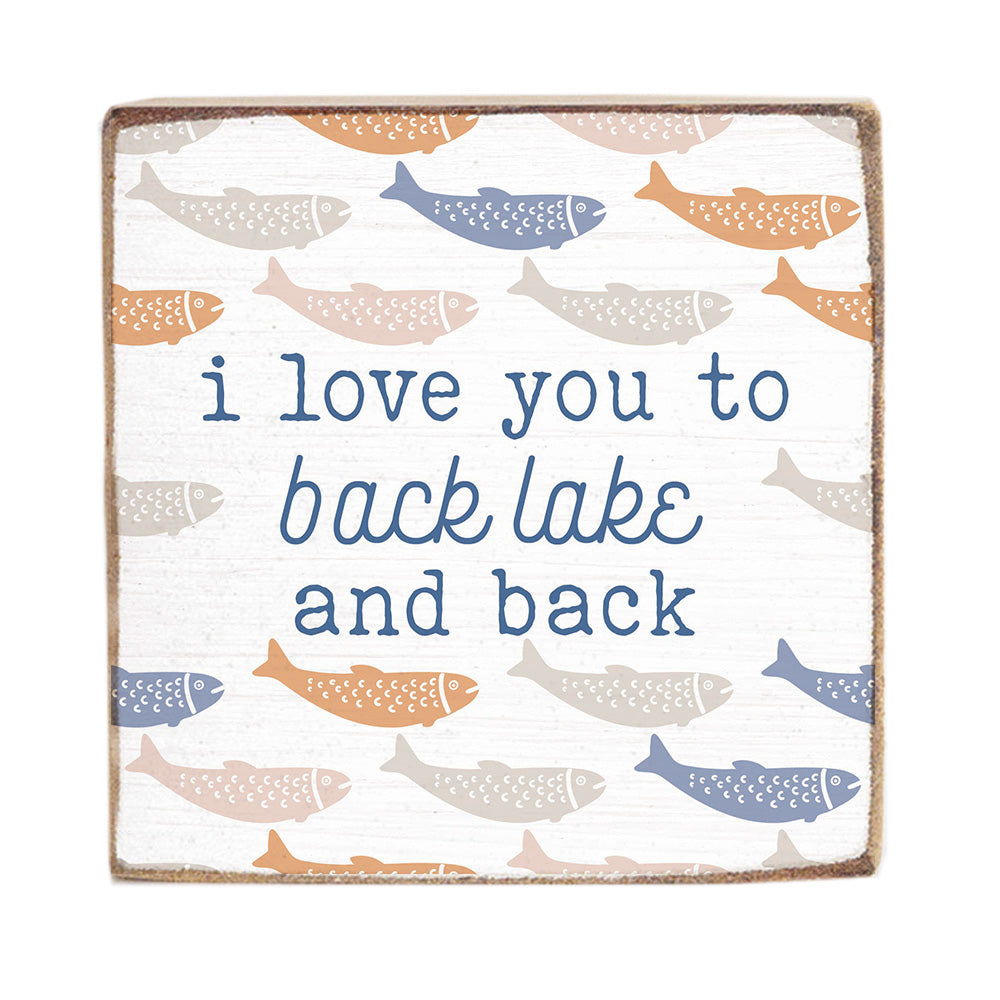 Love You To Fish Personalized Block Sign