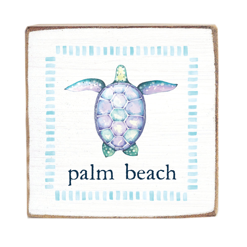 Sea Turtle Personalized Block Sign