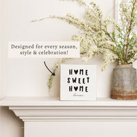 Home Sweet Home Hearts Personalized Block Sign
