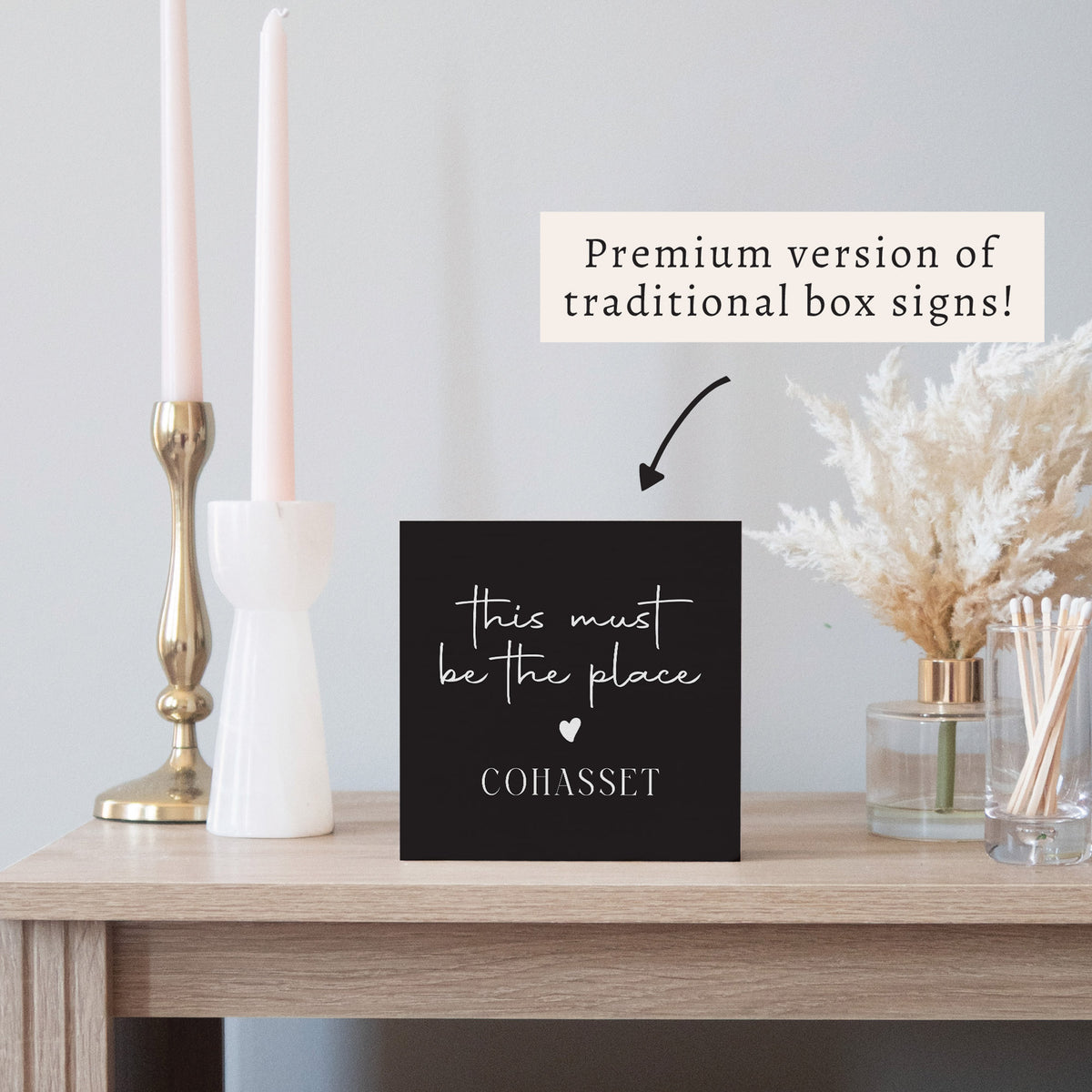 This Must Be The Place Personalized Block Sign