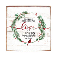 Holiday Heaven in Our Home Square Block Sign