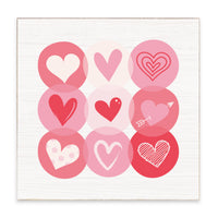 Bubble Hearts Block Sign